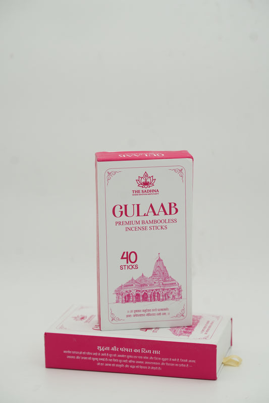 Gulab Bambooless Incense Sticks – The Sadhna (40 Sticks)
